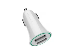 Usams US-CC013 2.1A Dual USB Car Charger White (21CHGC02)