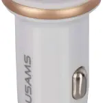 Usams US-CC050 C4 2.4A Dual USB Car Charger White (CC50GC02)-thumb-2