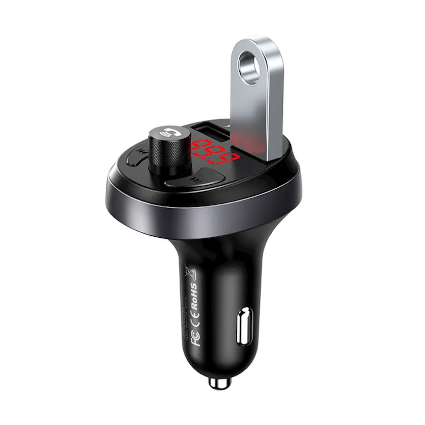 Usams US-CC062 C11 Car FM Transmitter Black (CC62GC01)-image-1