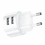 Usams US-CC080 T20 2.1A Dual USB Charger (EU) White (CC80TC01)-thumb-1