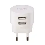 Usams US-CC080 T20 2.1A Dual USB Charger (EU) White (CC80TC01)-thumb-3