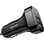 Usams US-CC086 C12 QC4.0+PD3.0 Fast Car Charger Black (CC86TC01)-thumb-1