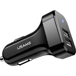 Usams US-CC086 C12 QC4.0+PD3.0 Fast Car Charger Black (CC86TC01)