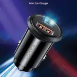 Usams US-CC086 C12 QC4.0+PD3.0 Fast Car Charger Black (CC86TC01)-thumb-3