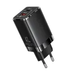 Usams US-CC137 T41 47W GaN PD+QC Mini Fast Charger (EU) Black (CC137TC01)-thumb-1