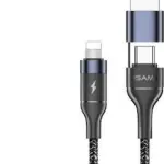 Usams US-SJ404 U31 Type-C/USB to Lightning Cable 1.2m Black (SJ404USB01)-thumb-1