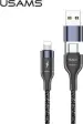 Usams US-SJ404 U31 Type-C/USB to Lightning Cable 1.2m Black (SJ404USB01)