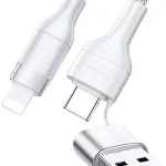 Usams US-SJ404 U31 Type-C/USB to Lightning Cable 1.2m White (SJ404USB02)-thumb-1