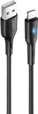 Usams US-SJ425 Lightning Smart Power-off Cable 1.2m Black (SJ425USB01)