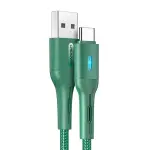 Usams US-SJ425 Lightning Smart Power-off Cable 1.2m Green (SJ425USB03)-thumb-1