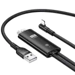 Usams US-SJ442 U53 Lightning to HDMI Cable 2m Black (SJ442HD01)-thumb-1