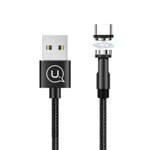 Usams US-SJ473 U59 Type-C Rotatable Magnetic Cable 1m Black (SJ473USB01)