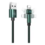 Usams US-SJ476 U60 Lightning Rotatable Cable 1m Green (SJ476USB02)-thumb-1