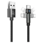 Usams US-SJ477 U60 Type-C Rotatable Cable 1m Black (SJ477USB01)-thumb-1