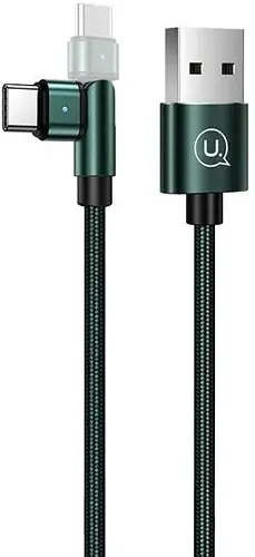 Usams US-SJ477 U60 Type-C Rotatable Cable 1m Green (SJ477USB02)-image-1