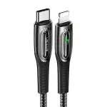 Usams US-SJ518 20W Type-C to Lightning Smart Power-off Cable 1.2m Black (SJ518USB01)-thumb-1