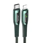 Usams US-SJ518 20W Type-C to Lightning Smart Power-off Cable 1.2m Dark Green (SJ518USB02)-thumb-1