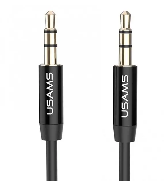 Usams YP-01 Aux Audio Cable 1m Black (YP101)-image-1