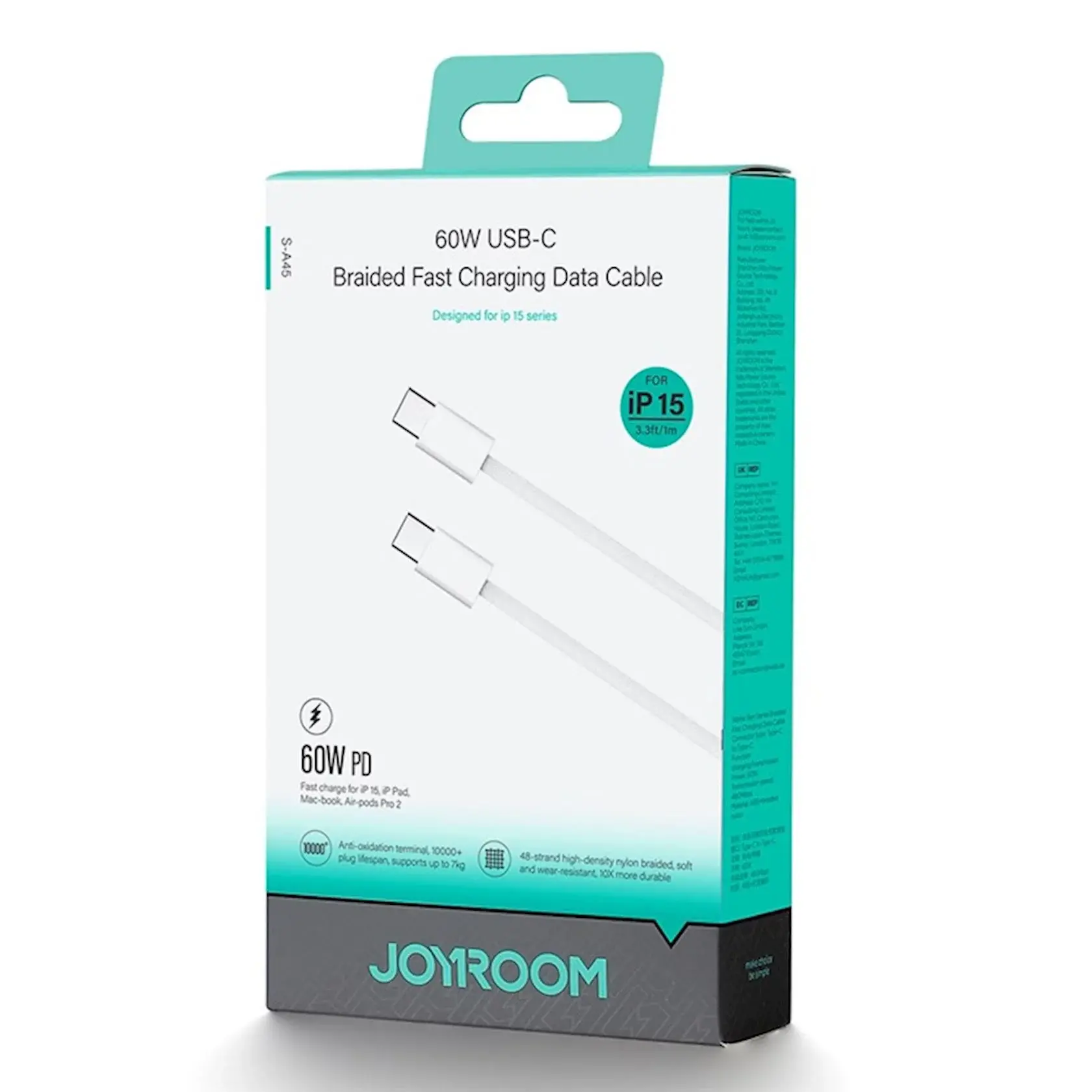 Joyroom S-A45 1.2m 60W Type-C White-image-6