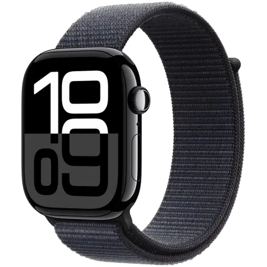 Apple Watch Series 10 GPS 42mm Jet Black Aluminium Case with Ink Sport Loop-image-1