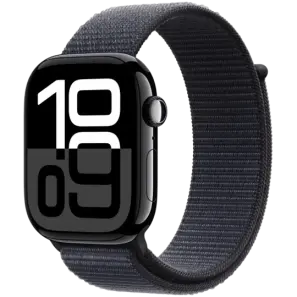 Apple Watch Series 10 GPS 42mm Jet Black Aluminium Case with Ink Sport Loop