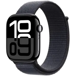 Apple Watch Series 10 GPS 42mm Jet Black Aluminium Case with Ink Sport Loop