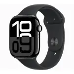 Apple Watch Series 10 GPS 46mm Jet Black Aluminium Case with Black Sport Band - M/L-thumb-1