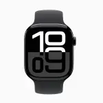 Apple Watch Series 10 GPS 46mm Jet Black Aluminium Case with Black Sport Band - M/L-thumb-2