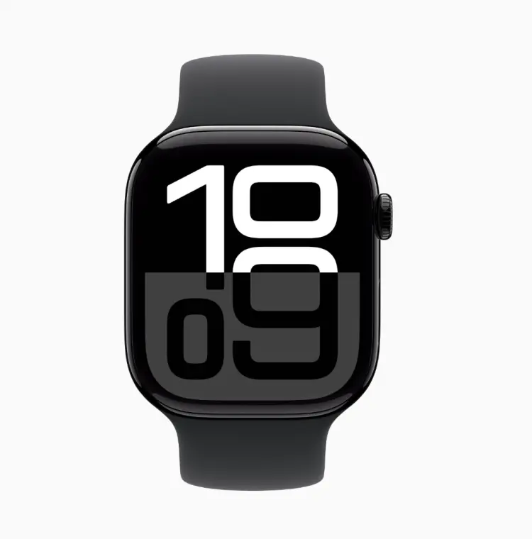 Apple Watch Series 10 GPS 46mm Jet Black Aluminium Case with Black Sport Band - M/L-image-2