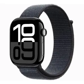 Apple Watch Series 10 GPS 46mm Jet Black Aluminium Case with Ink Sport Loop