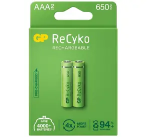 GP Rech. NiMH 1.2V 650mAh (R03) LSD 65AAAHCE-EB2