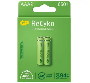 GP Rech. NiMH 1.2V 650mAh (R03) LSD 65AAAHCE-EB2