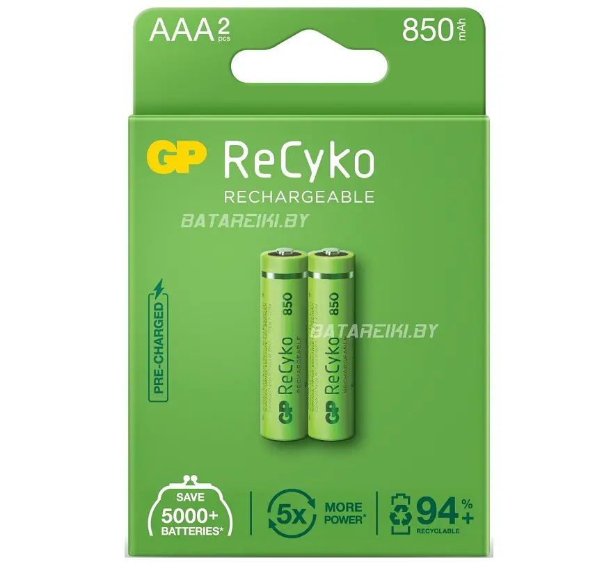 GP Rech. NiMH 1.2V 850mAh (R03) 85AAAHCE-EB2-image-1