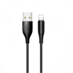 Usams US-SJ266 U18 Round Lightning Cable Black (SJ266USB01)-thumb-1