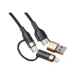 Usams US-SJ483 U62 USB/Type-C to Type-C/Lightning Cable Black (SJ483USB01)-thumb-2