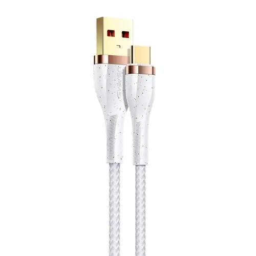 Usams US-SJ489 U64 Type-C Cable 3A 1.2m White (SJ489USB02)-image-1