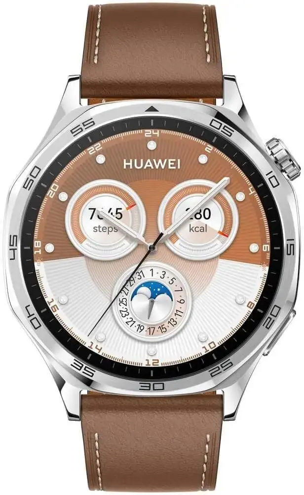 Smart saat Huawei Watch GT 5 46mm Vili-B19L (55020DGK) Brown Composite Leather Strap-image-1