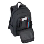 Notbuk üçün çanta RIVACASE 7560 black Laptop Canvas Backpack-thumb-5