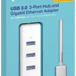 Şəbəkə Adapterlar TP-Link-UE330 (USB 3.0 3-Port Hub & Gigabit Ethernet Adapter 2 in 1 USB Adapter)-thumb-3