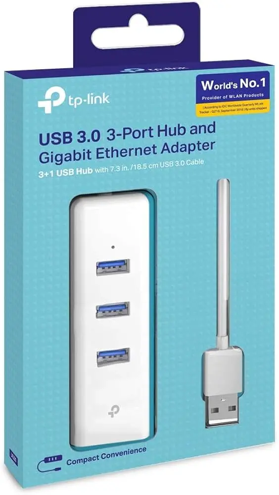 Şəbəkə Adapterlar TP-Link-UE330 (USB 3.0 3-Port Hub & Gigabit Ethernet Adapter 2 in 1 USB Adapter)-image-3